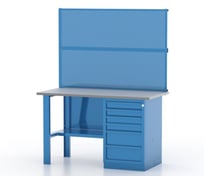 Верстак 1-тумбовый FERRUM тумба с 6 ящиками, с перф. панелями 01.106L/2-5015