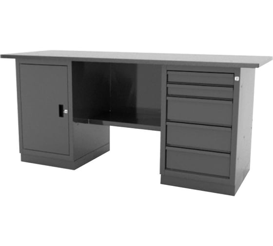 Верстак двухтумбовый FERRUM 01.205L-G7046 1900х686х845 с оцинкованной столешницей В0000000207625