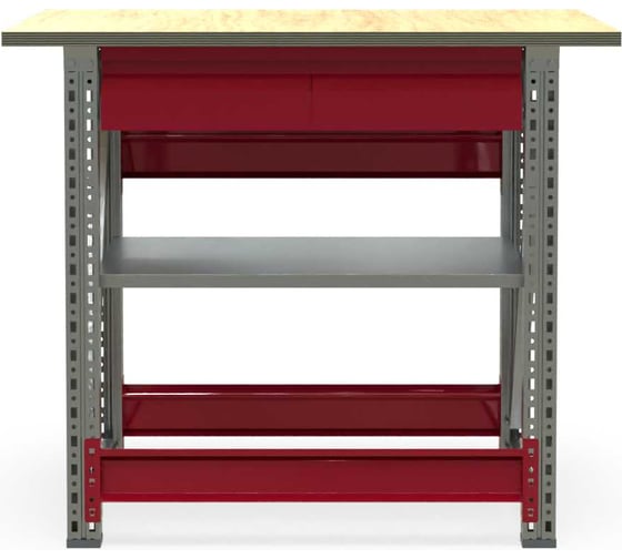 Верстак слесарный IRONMEBEL Ворк компакт 1000 с ящиком и полкой M-WRKCT.1000.F_F_110