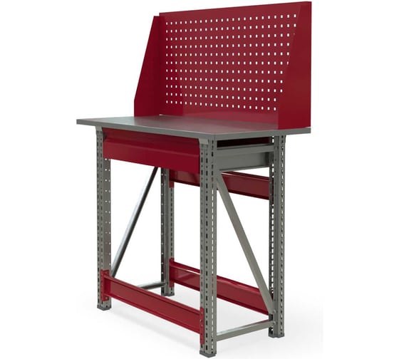 Верстак слесарный IRONMEBEL Ворк компакт 1000 (ZN) с ящиком и экраном M-WRKCT.1000(ZN).F_F_011