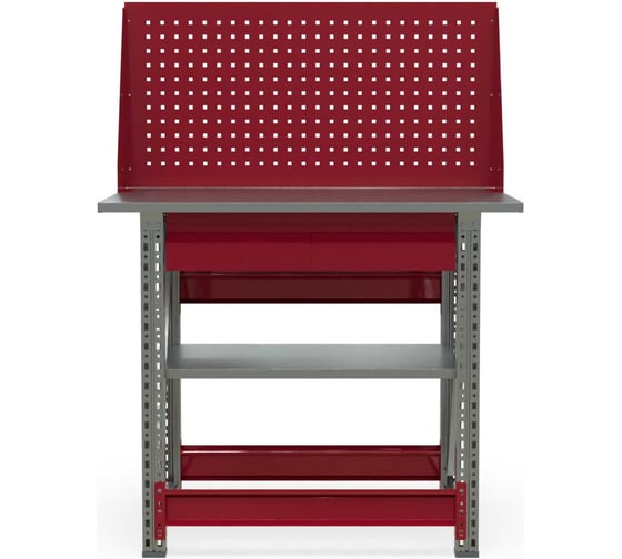 Верстак слесарный IRONMEBEL Ворк компакт 1000 (ZN) с полкой, ящиком и экраном M-WRKCT.1000(ZN).F_F_111