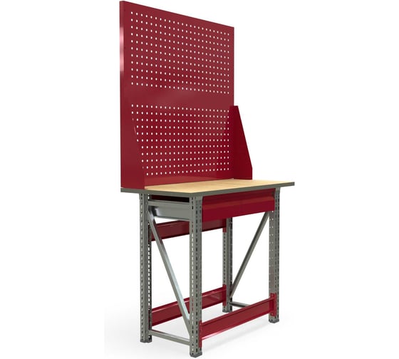 Верстак слесарный IRONMEBEL Ворк компакт 1000 с ящиком и двойным экраном M-WRKCT.1000.F_F_012