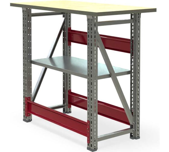 Верстак слесарный IRONMEBEL Ворк компакт 1000 с полкой M-WRKCT.1000.F_F_100