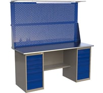 Двухтумбовый верстак HONEYCOMB MasterLine ML6/ML6 с экраном 1600 и освещением M-ХML6ML6MDCE1600ос