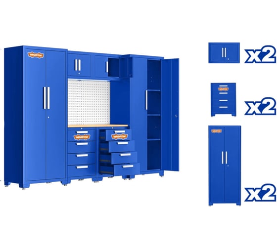 Модульный гаражный шкаф 2700х472х1925 мм WadFow WCS3A06