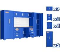 Модульный гаражный шкаф 3300х472х1925 мм WadFow WCS3A08