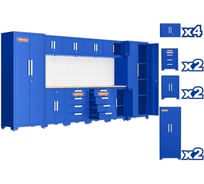 Модульный гаражный шкаф 3900х472х1925 мм WadFow WCS3A10