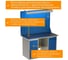 Двухтумбовый верстак HONEYCOMB ML/ML с экраном 1400 и освещением M-НMLMLMDCE1400ос 4
