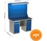 Двухтумбовый верстак HONEYCOMB ML1/ML1 с экраном 1400 и освещением M-НML1ML1MDCE1400ос 2