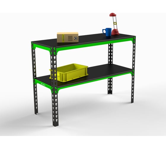 Стол-верстак ООО Металекс 950x1200x400 (одна полка) SVPI951240 1