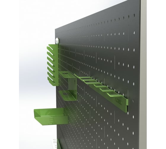 Стол-верстак 950x1000x500 (одна полка) + двойная перфопанель с комплектом аксессуаров SVPIPRIIA951050