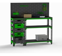 Стол-верстак Metalex c одной тумбой + перфопанель 950x1200x500 мм SVTIP951250