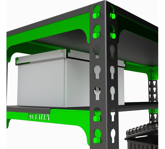 Металлический стол Metalex 750x1100x600 (две полки) SMMPII751160