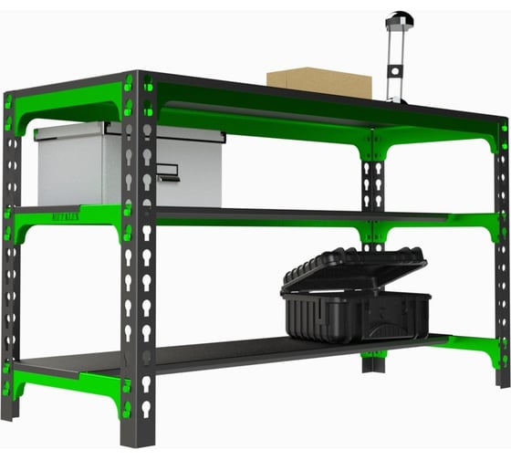 Металлический стол Metalex 750x1000x400 (две полки) SMMPII751040