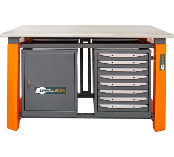 Двухтумбовый верстак Toollbox с регулируемой столешницей серии TBP1500 (TB0-TB8)