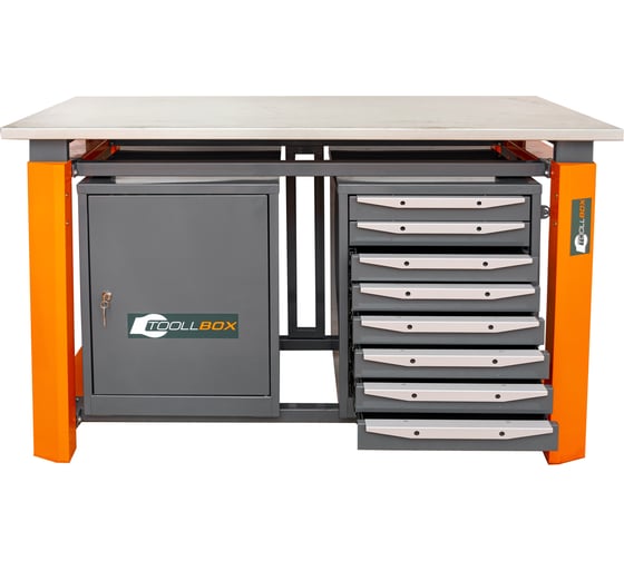 Двухтумбовый верстак Toollbox с регулируемой столешницей серии TBP1500 (TB0-TB8)