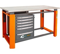 Однотумбовый верстак Toollbox с регулируемой столешницей серии TBP1500 (TB6)