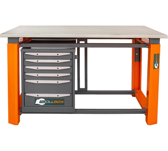 Однотумбовый верстак Toollbox с регулируемой столешницей серии TBP1500 (TB6)