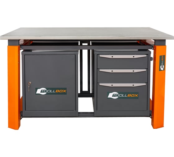 Двухтумбовый верстак Toollbox с регулируемой столешницей серии TBP1500 (TB0-TB3) 1