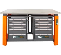 Двухтумбовый верстак Toollbox с регулируемой столешницей серии TBP1500 (TB6-TB6)