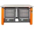 Двухтумбовый верстак Toollbox с регулируемой столешницей серии TBP1500 (TB6-TB6) 1