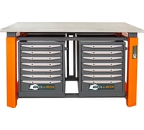 Двухтумбовый верстак Toollbox с регулируемой столешницей серии TBP1500 (TB7-TB7)