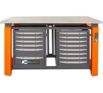 Двухтумбовый верстак Toollbox с регулируемой столешницей серии TBP1500 (TB6-TB8)