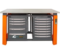 Двухтумбовый верстак Toollbox с регулируемой столешницей серии TBP1500 (TB5-TB8)