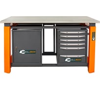 Двухтумбовый верстак Toollbox с регулируемой столешницей серии TBP1800 (TB0-TB6)