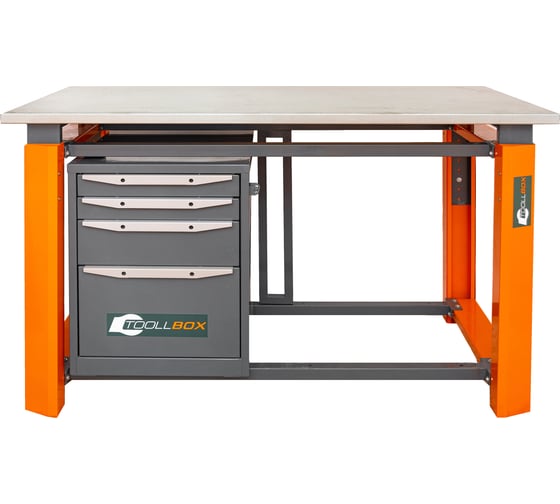 Однотумбовый верстак Toollbox с регулируемой столешницей серии TBP1500 (TB4) 1
