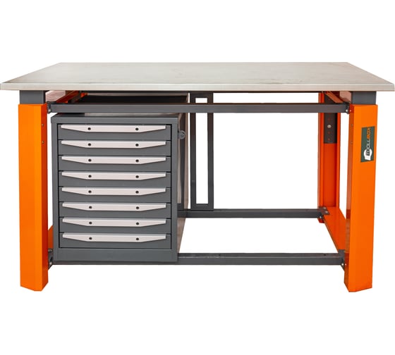 Однотумбовый верстак Toollbox с регулируемой столешницей серии TBP1500 (TB8) 1