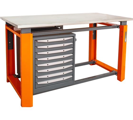 Однотумбовый верстак Toollbox с регулируемой столешницей серии TBP1500 (TB8)