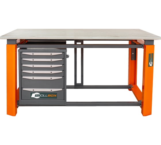 Однотумбовый верстак Toollbox с регулируемой столешницей серии TBP1800 (TB6)