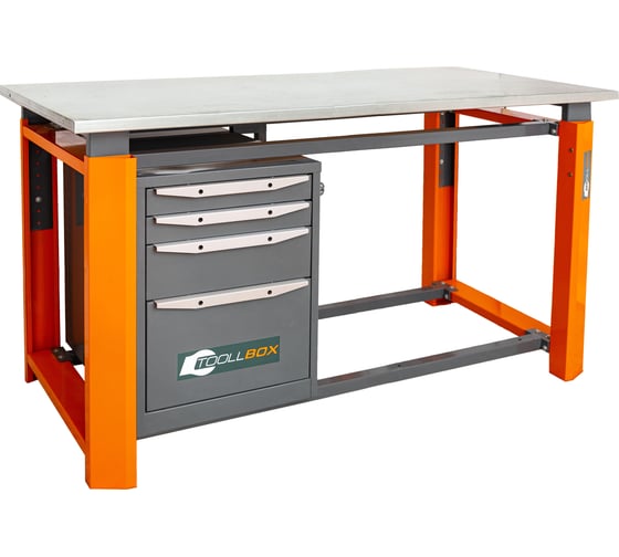Однотумбовый верстак Toollbox с регулируемой столешницей серии TBP1800 (TB4)