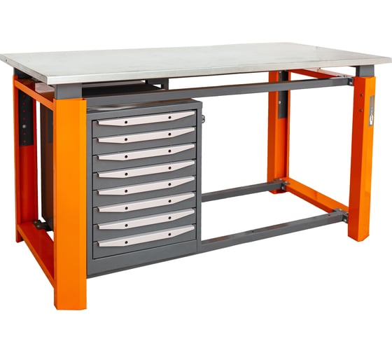 Однотумбовый верстак Toollbox с регулируемой столешницей серии TBP1800 (TB8)