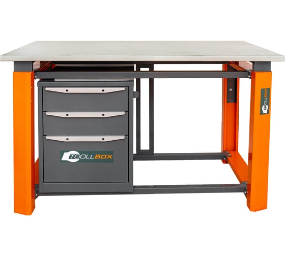 Однотумбовый верстак Toollbox с регулируемой столешницей серии TBP1200 (TB3) 1