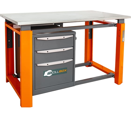 Однотумбовый верстак Toollbox с регулируемой столешницей серии TBP1200 (TB3)