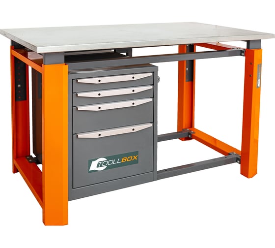 Однотумбовый верстак Toollbox с регулируемой столешницей серии TBP1200 (TB4)