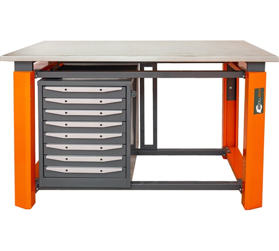 Однотумбовый верстак Toollbox с регулируемой столешницей серии TBP1200 (TB8)