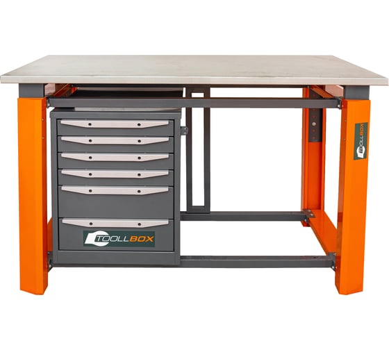 Однотумбовый верстак Toollbox с регулируемой столешницей серии TBP1200 (TB6) 1