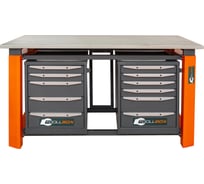Двухтумбовый верстак Toollbox с регулируемой столешницей серии TBP1800 (TB5-TB6)
