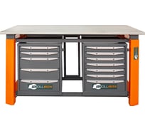 Двухтумбовый верстак Toollbox с регулируемой столешницей серии TBP1800 (TB5-TB7)