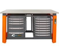 Двухтумбовый верстак Toollbox с регулируемой столешницей серии TBP1800 (TB5-TB8)