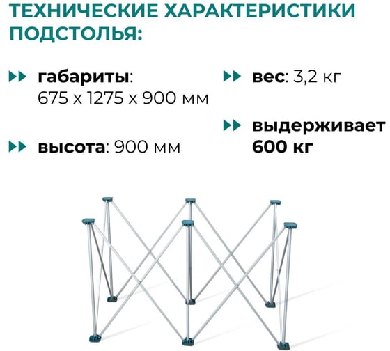 Стол-верстак Lossew складной Q4 ANT 2x3_90 П (60х120см h90 см) ANT2390P