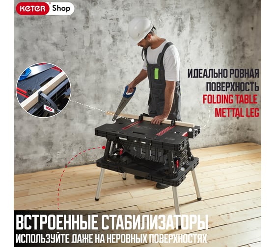Мобильный верстак Keter FOLDING WORK TABLE 17182239