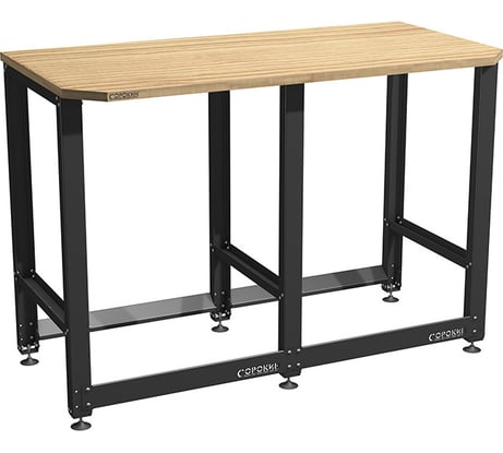 Верстак Сорокин Standart с деревянной столешницей и траверсами для хранения колёс 35.42