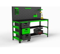 Металлический стол с выдвижными ящиками и перфопанелью ООО Металекс 750x1400x600 мм SBYF751460