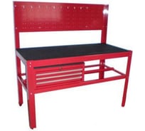 Верстак с 3х полочным ящиком и задней перфорированной стенкой TORIN 1500х700х1500мм TSG5932B