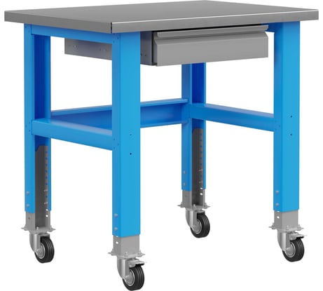 Промышленный металлический стол на колесах 1000 мм Верстакофф PROFFI 115011