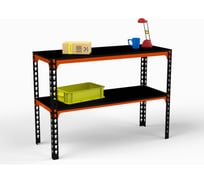 Стол-верстак ООО Металекс 950x1300x600 мм, одна полка, оранжево-чёрный SVOPI951360